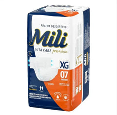 Fralda Descartável Adulto Mili Vita Care XG - 7 Unidades