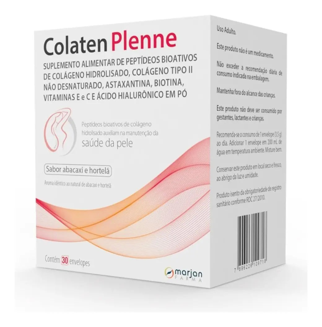 Marjan Colaten Plenne 30 Envelopes Sabor Abacaxi e hortelã
