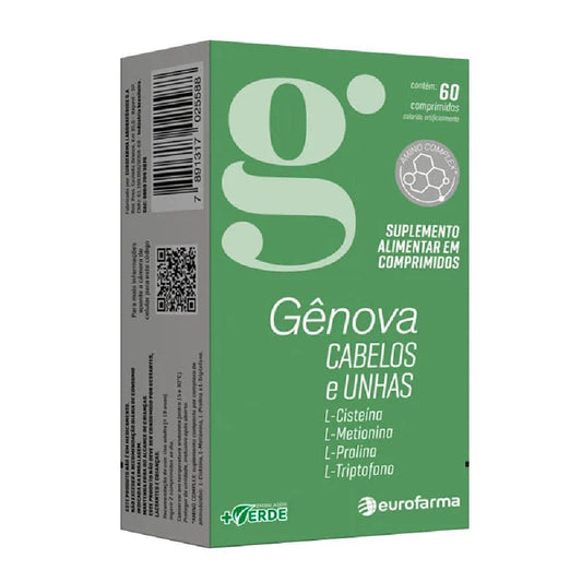 Suplemento Alimentar Gênova Cabelos E Unhas 60 Comprimidos