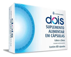 Suplemento Dois Cobre e Zinco 60 Cápsulas