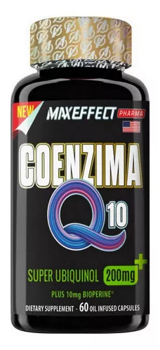 Maxeffect Pharma Coenzima Q10 Ubiquinol 200mg – 60 Caps – Sabor Sem sabor